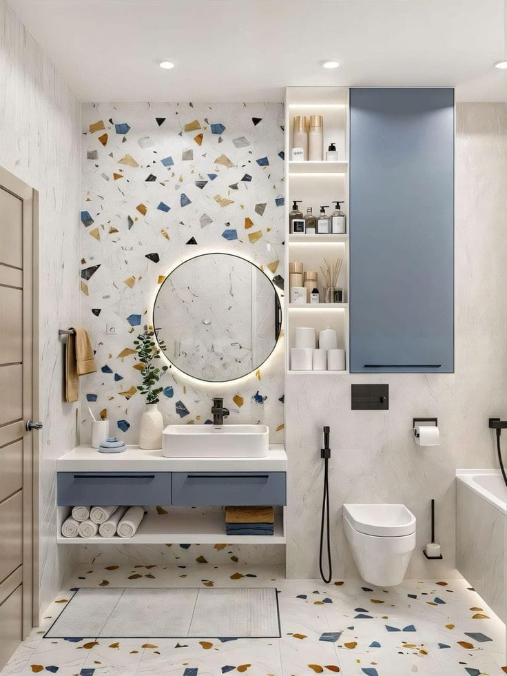 Anti-skid bathroom floor and wall tiles by Itone Ceramic
