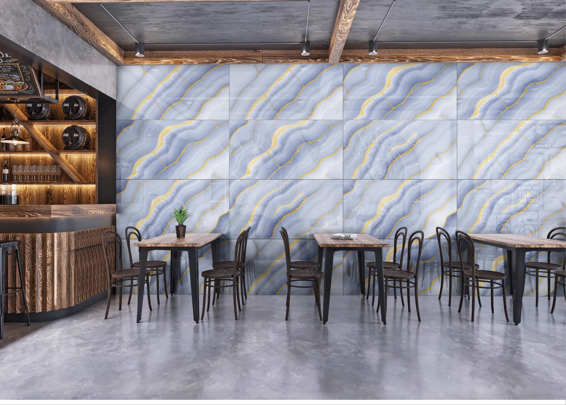 Itone Ceramic Golden Random Collection 600x1200mm tile design